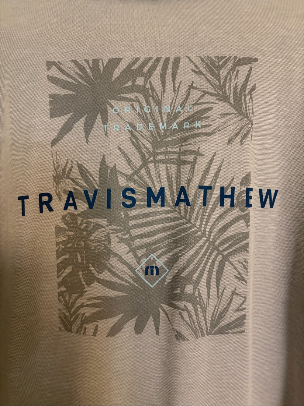 TravisMathew Men's Yeah Bay Bay Graphic Golf Polo Gray Sz L